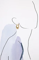 Thick Oblong Hoop Earrings