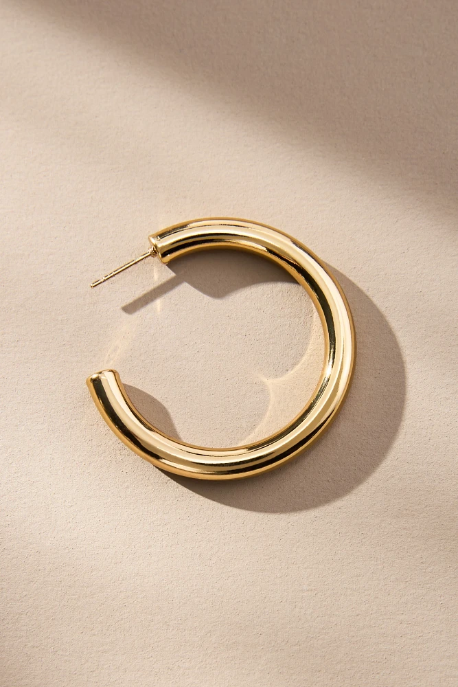 Thick C-Shape Hoop Earrings