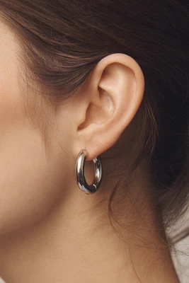 Puffy Hinged Huggie Hoop Earrings