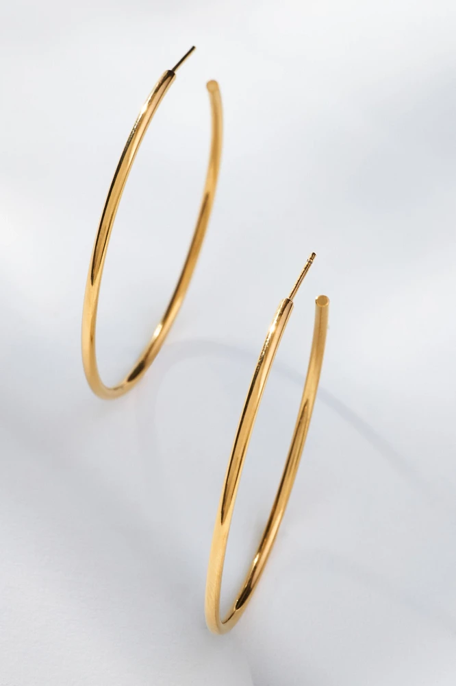 Thin Open Hoop Earrings