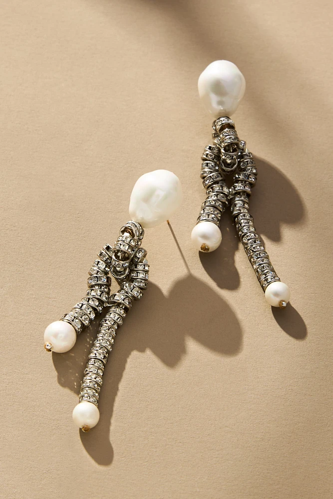 Crystal Pearl Drop Earrings