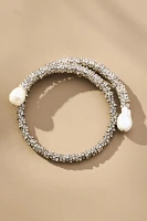 Crystal and Pearl Choker Necklace