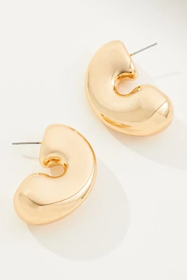 Thick C-Shape Hoop Earrings