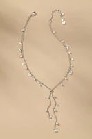 Delicate Crystal Lariat Necklace