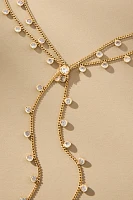 Layered Crystal Lariat Necklace