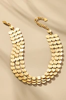 Layered Circles Collar Necklace