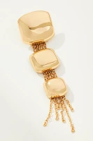 Puffy Square Chain Drop Earrings