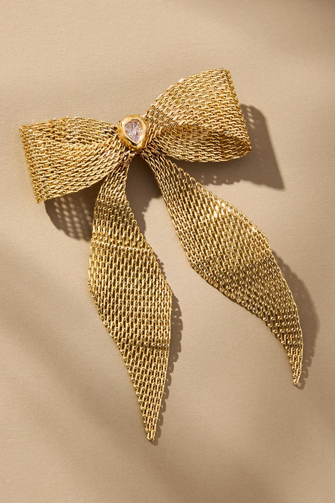 Chainmail Bow Brooch