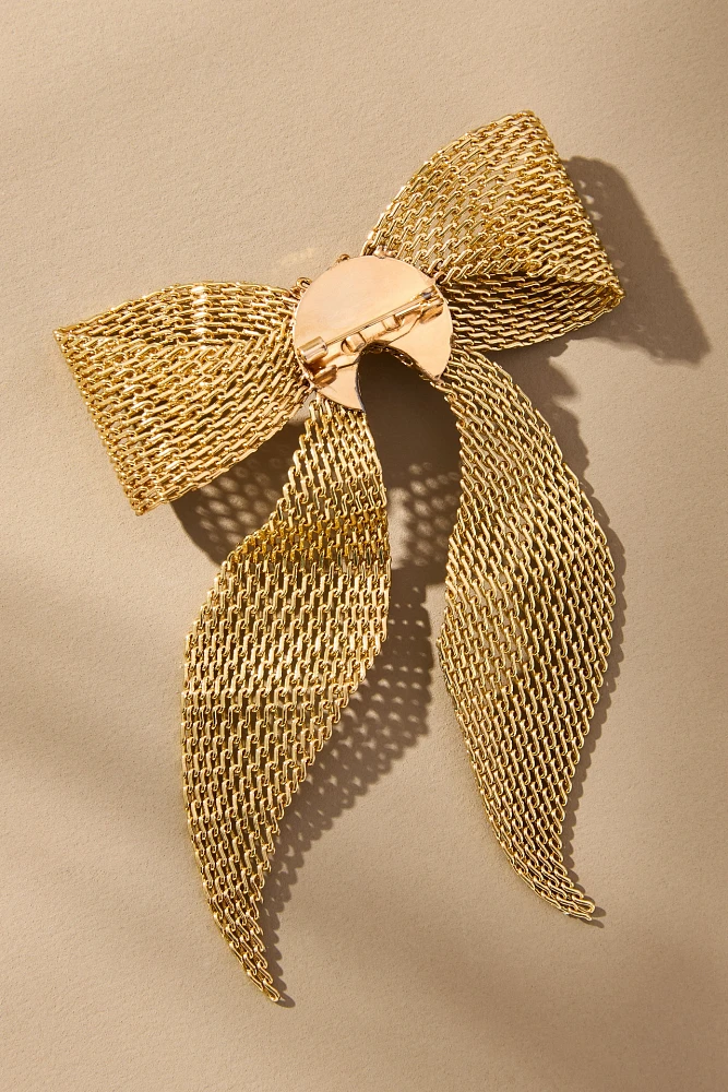 Chainmail Bow Brooch