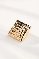 Swirled Square Post Earrings