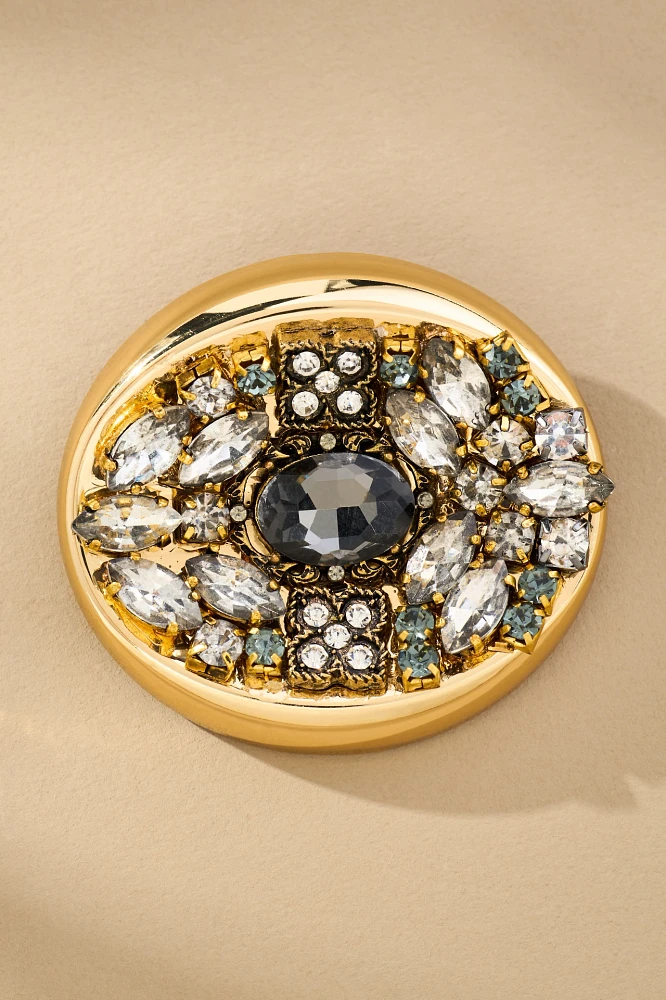 Mosaic Crystal Brooch