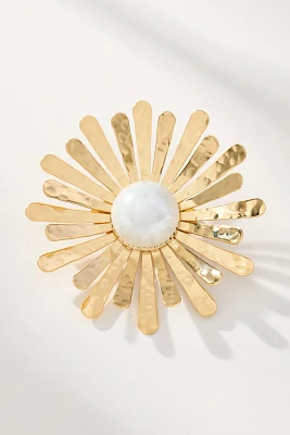 Sunflower Pearl Brooch