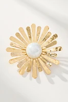 Sunflower Pearl Brooch