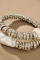 Crystal Pearl Coil Bracelet