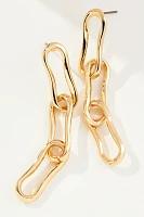 Wavy Linked Drop Earrings