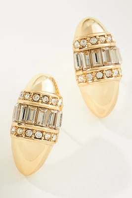 Crystal Oval Post Earrings