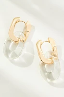 Abstract Lucite Huggie Drop Earrings