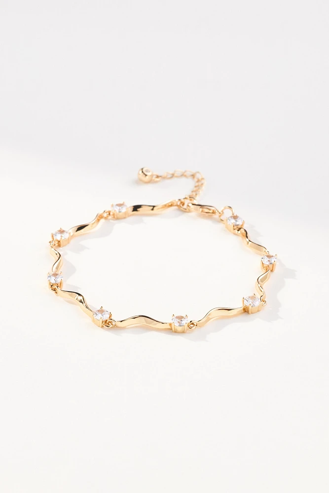 Wavy Crystal Bracelet