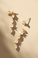 Anchored Crystal Front-Back Drop Earrings