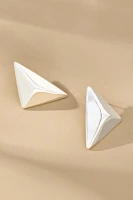 3D Pyramid Post Earrings