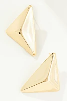 3D Pyramid Post Earrings