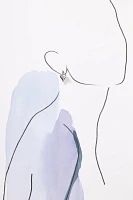 Be Mine Puffy Heart Charm Huggie Hoop Earrings