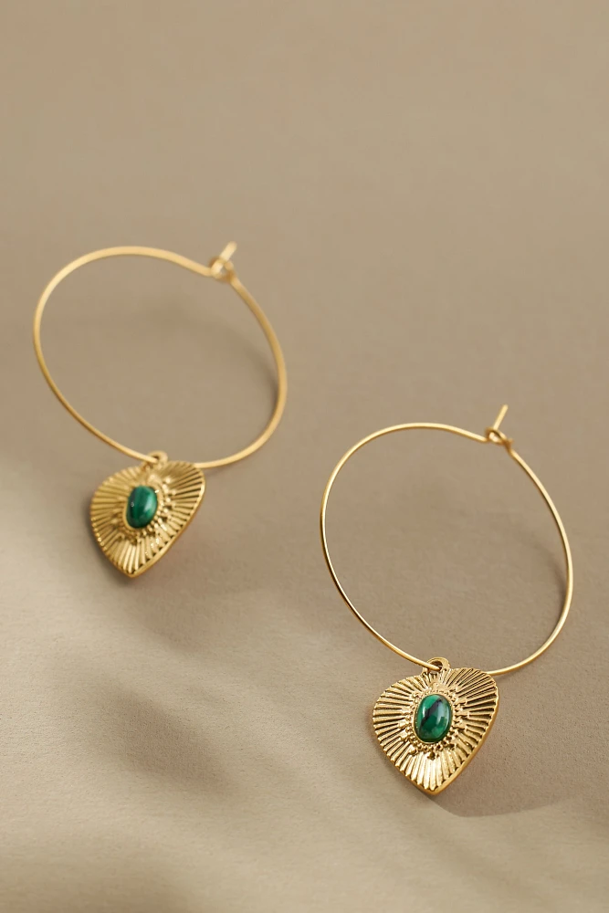 Jackie Mack Heart Hoop Earrings