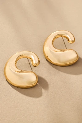 Wavy Sculptural Post Earrings