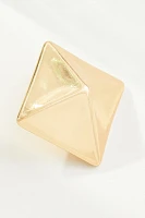 Square 3D Pyramid Post Earrings