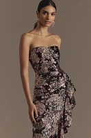 Dress The Population Paris Sequin Ruffle Strapless Maxi