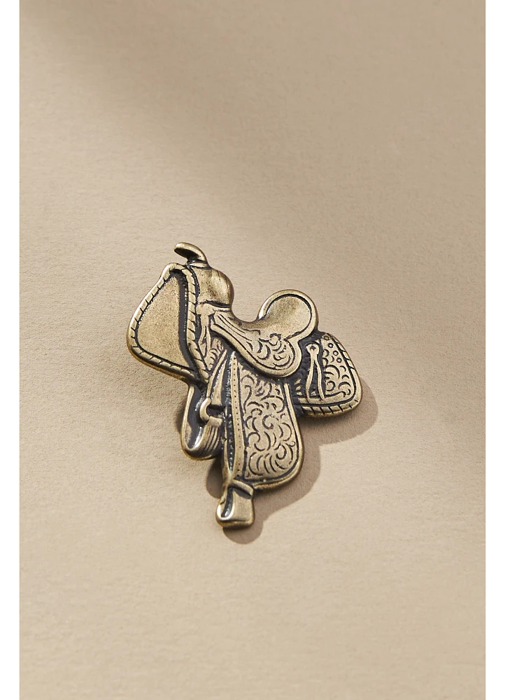 Western Saddle Brooch