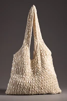 Pearl Embellished Slouchy Bag