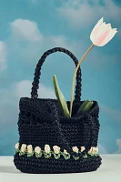Damson Madder Raffia Bucket Bag