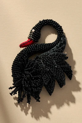 Deepa Gurnani Swan Brooch