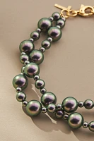 Lele Sadoughi Tahitian Pearl Jackie Double Row Necklace