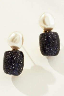 Lele Sadoughi Midnight Pebble Stud Earrings