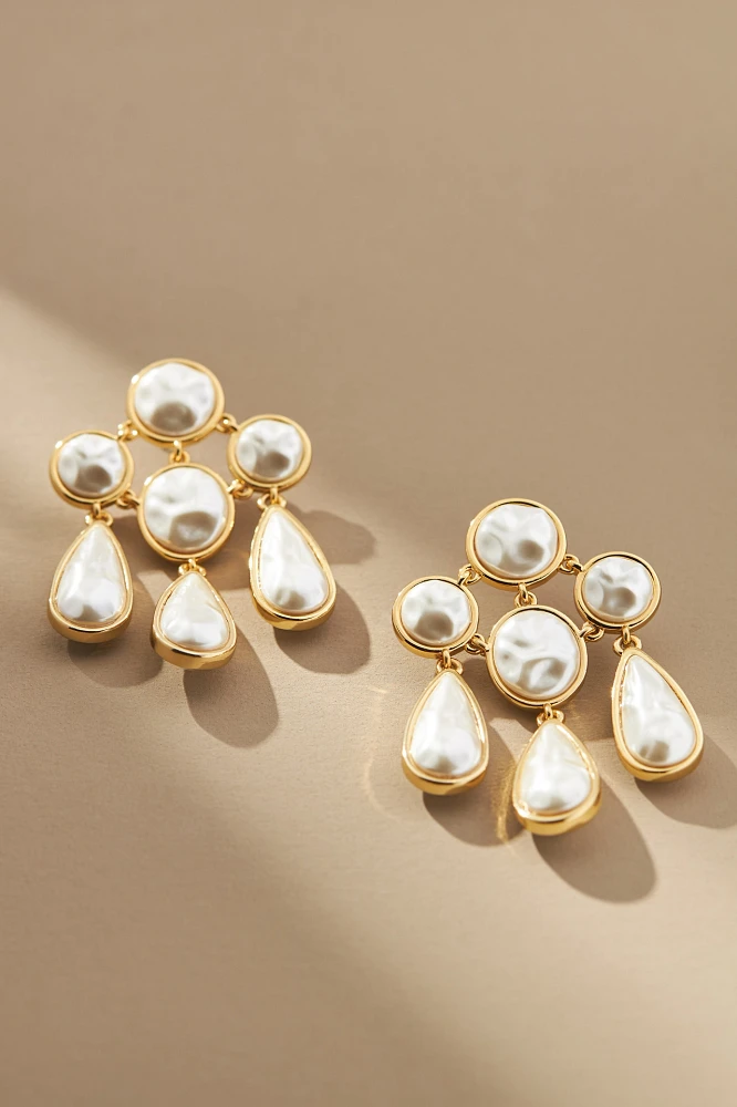 Lele Sadoughi Pearl Reflection Chandelier Drop Earrings