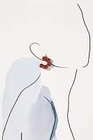 Lele Sadoughi Merlot Beaded Hoop Earrings