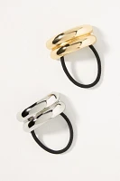 Metal Cuff Hair Ties, Set of 2