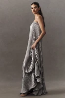 L'IDÉE Fantasia Strapless Pleated Shift Gown