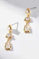 Triple Crystal Post Earrings