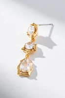 Triple Crystal Post Earrings