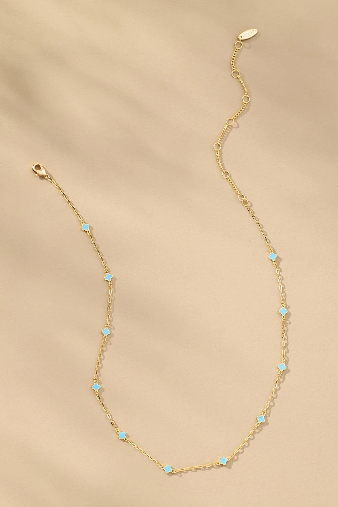 Tiny Clover Chain Necklace
