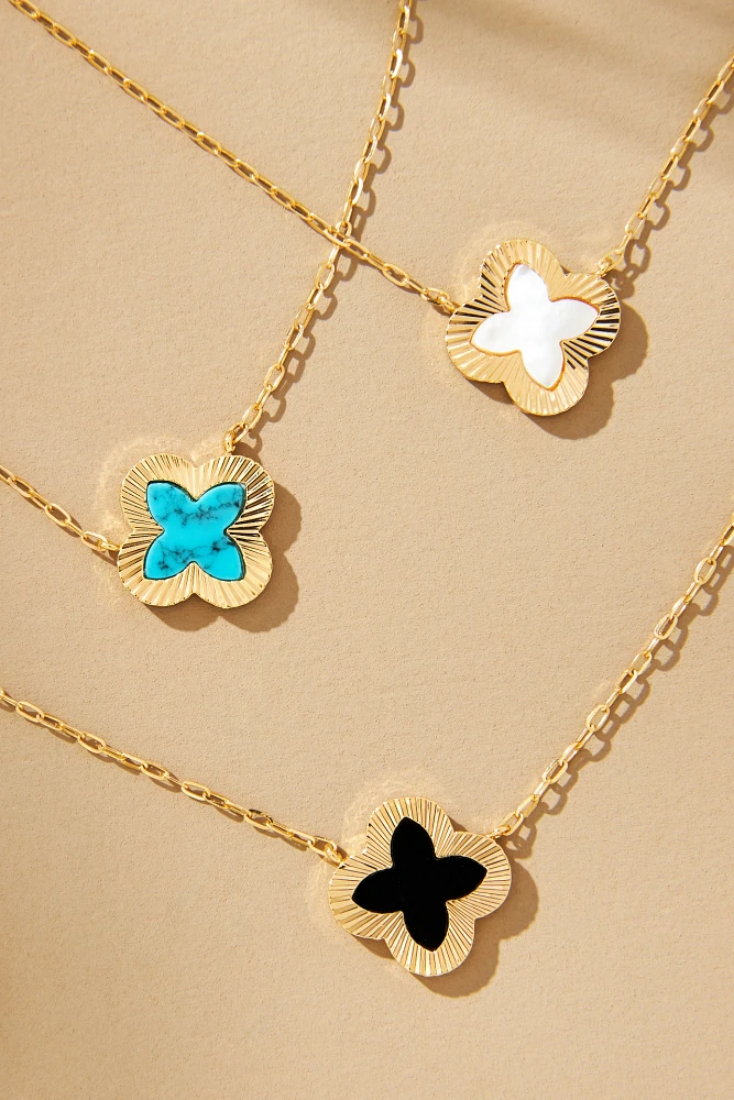 Small Clover Charm Necklace