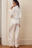 Kilo Brava Bride Long-Sleeve Satin Charmeuse Pajama Set