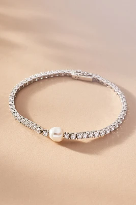 NADRI Boheme Crystal & Pearl Tennis Link Bracelet