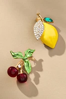 Gemelli Fruit Brooches, Set of 2