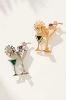 Gemelli Martini Brooches, Set of 2