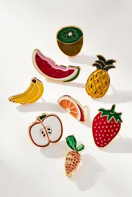 Gemelli Mini Fruit Brooches, Set of 8