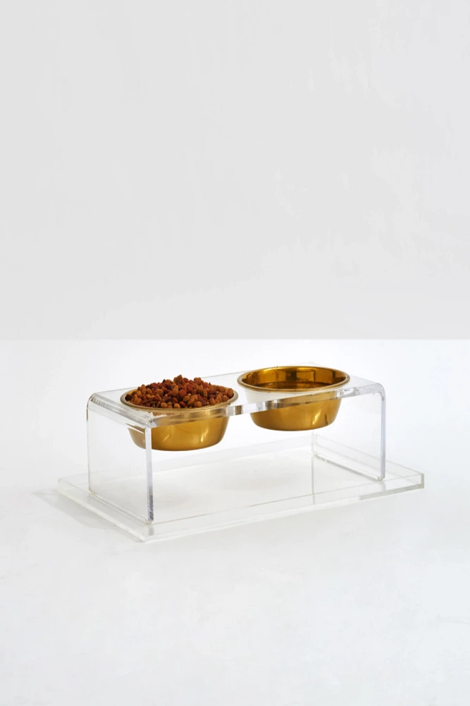 Hiddin Clear Overflow Feeder Pet Tray